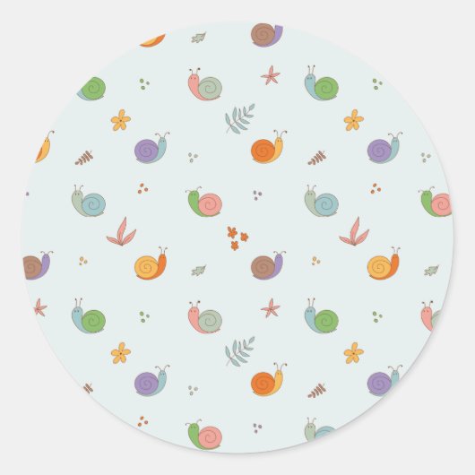 Grappige slakken ronde sticker (Voorkant)