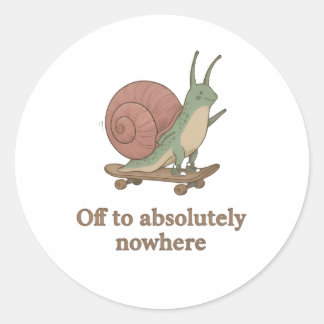 Grappige Slakkensticker – Mooie Esthetische Dierst Ronde Sticker