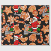 grappige slangenkoekjes cadeaupapier (Vlak)