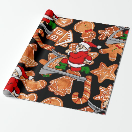 grappige slangenkoekjes cadeaupapier (Uitgerold)