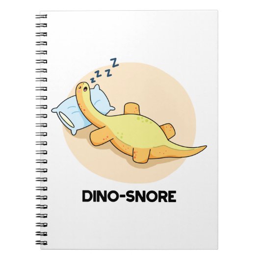 Grappige slapende dinosaurus grap notitieboek (Voorkant)