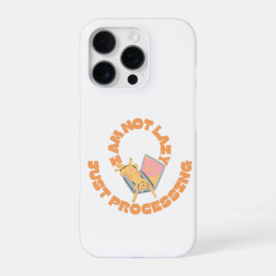 Grappige slapende kat op laptop iPhone 16 pro hoesje