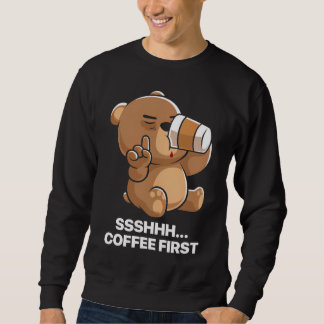 Grappige Slaperige Beer Koffie Eerst Trui