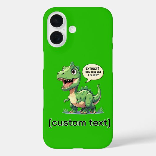 Grappige slaperige dinosaurus aangepaste tekst Case-Mate iPhone case (Achterkant)