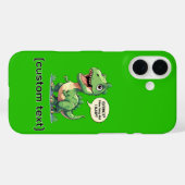 Grappige slaperige dinosaurus aangepaste tekst Case-Mate iPhone case (Achterkant (horizontaal))
