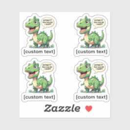 Grappige Slaperige Dinosaurus Custom-Cut Vinyl Sti Sticker