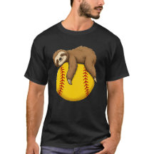 Grappige slaperige luiaard knuffelt softbal Cute s