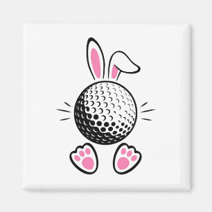 Grappige Slappe Konijnenoren Golf Liefhebbers Scha Magneet
