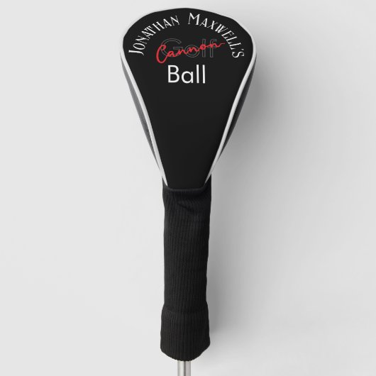 Grappige Slecht Golfspeler Onder Par Typografie Aa Golfheadcover (Voorkant)