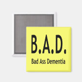 Grappige slechte dementie vergeetachtige typografi magneet (Voorkant / Achterkant)