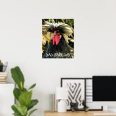Grappige Slechte Haardag Kip Meme Poster (Thuiskantoor)