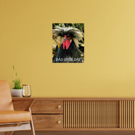 Grappige Slechte Haardag Kip Meme Poster