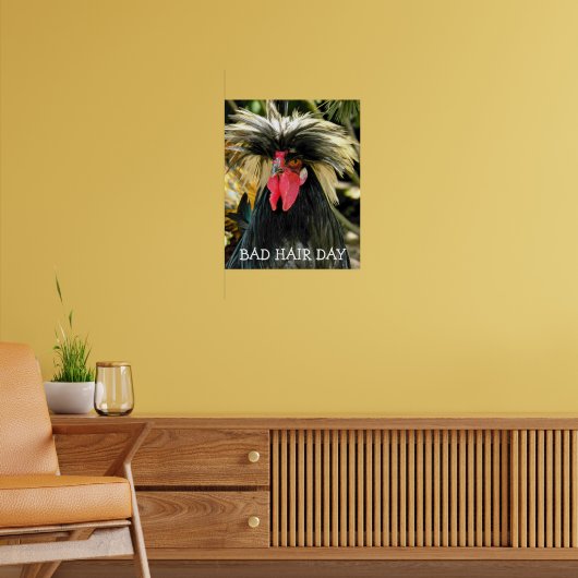Grappige Slechte Haardag Kip Meme Poster (Woonkamer 2)