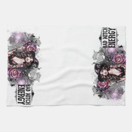 Grappige slechte heks energie theedoek