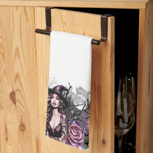 Grappige slechte heks energie theedoek (Derde Gevouwen)