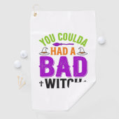 Grappige Slechte Heks Halloween Citaat Vector Desi Golfhanddoek (Insitu)