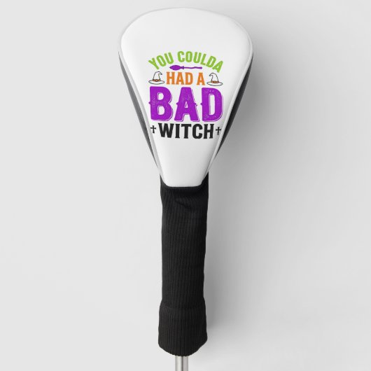 Grappige Slechte Heks Halloween Citaat Vector Desi Golfheadcover (Voorkant)