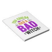 Grappige Slechte Heks Halloween Citaat Vector Desi Notitieblok (Schuin)