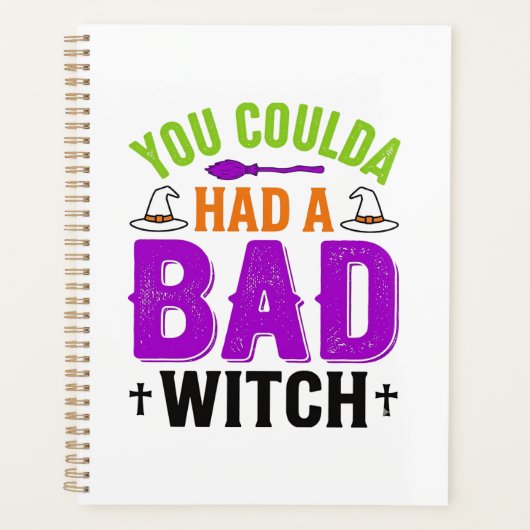 Grappige Slechte Heks Halloween Citaat Vector Desi Planner (Voorkant)
