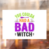 Grappige Slechte Heks Halloween Citaat Vector Desi Raamsticker (Vel 2)