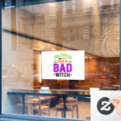 Grappige Slechte Heks Halloween Citaat Vector Desi Raamsticker (Cafe Raam)