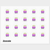 Grappige Slechte Heks Halloween Citaat Vector Desi Ronde Sticker (Vel)