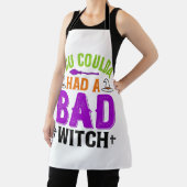 Grappige Slechte Heks Halloween Citaat Vector Desi Schort (Insitu)
