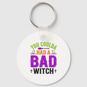 Grappige Slechte Heks Halloween Citaat Vector Desi Sleutelhanger