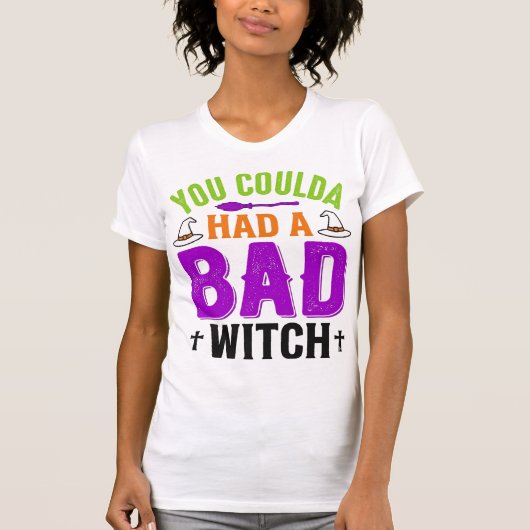 Grappige Slechte Heks Halloween Citaat Vector Desi T-shirt (Voorkant)