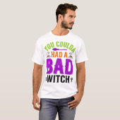 Grappige Slechte Heks Halloween Citaat Vector Desi T-shirt (Voorkant volledig)