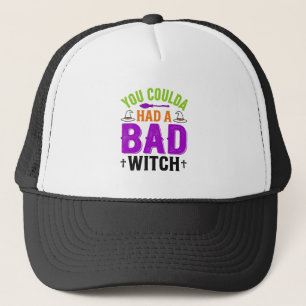 Grappige Slechte Heks Halloween Citaat Vector Desi Trucker Pet