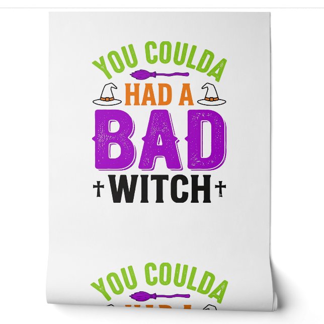 Grappige Slechte Heks Halloween Citaat Vector Ontw Behang (Afrollen)