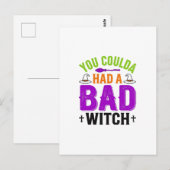 Grappige Slechte Heks Halloween Citaat Vector Ontw Briefkaart (Voorkant / Achterkant)