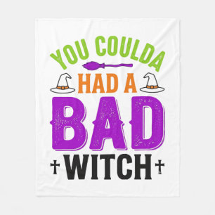 Grappige Slechte Heks Halloween Citaat Vector Ontw Fleece Deken