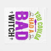 Grappige Slechte Heks Halloween Citaat Vector Ontw Fleece Deken (Voorkant (Horizontaal))