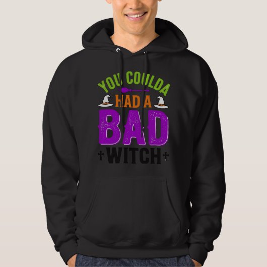 Grappige Slechte Heks Halloween Citaat Vector Ontw Hoodie (Voorkant)