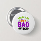 Grappige Slechte Heks Halloween Citaat Vector Ontw Ronde Button 5,7 Cm (Voorkant /achterkant)