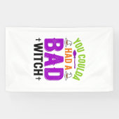 Grappige Slechte Heks Halloween Citaat Vector Ontw Spandoek (Horizontaal)