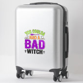 Grappige Slechte Heks Halloween Citaat Vector Ontw Sticker (Koffer)
