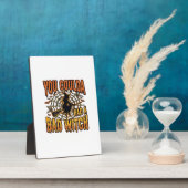 Grappige Slechte Heks Halloween Vintage Gravure On Fotoplaat (Zijkant)