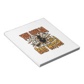 Grappige Slechte Heks Halloween Vintage Gravure On Notitieblok (Schuin)