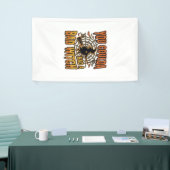 Grappige Slechte Heks Halloween Vintage Gravure On Spandoek (Beurs)