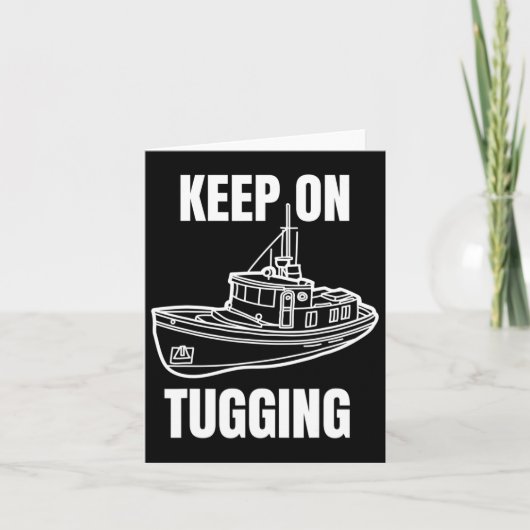 Grappige sleepboot kapitein Graphic Kaart (Voorkant)