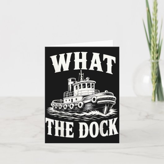 Grappige sleepbootkapitein havenbootoperator kaart (Voorkant)