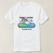 Grappige Sleeping Snowman Loading Progress Bar T-shirt (Design voorkant)