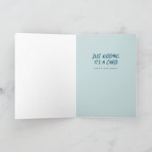 Grappige slimme dwaze gelukkige verjaardag kaart (Binnen)