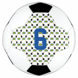 Grappige slimme superheld Boom Bomb AGE Voetbal