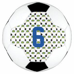 Grappige slimme superheld Boom Bomb AGE Voetbal