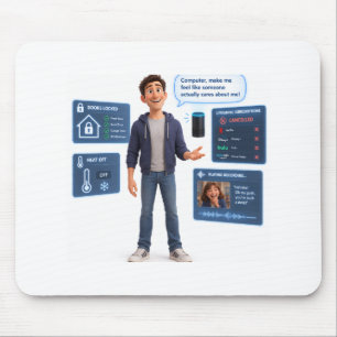 Grappige Slimme Thuis Automatisering Tech Muismat
