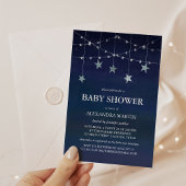 Grappige slingers van Stars in the Sky Baby shower Kaart